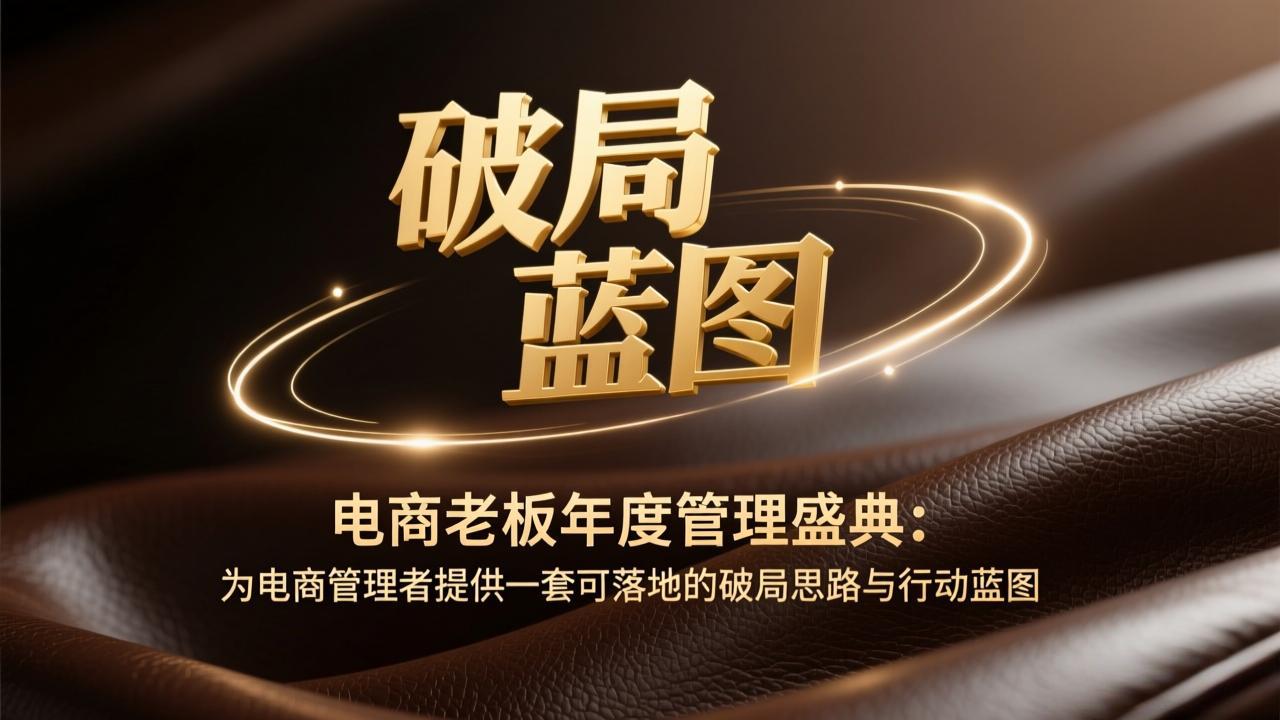 电商老板年度管理盛典：为电商管理者提供一套可落地的破局思路与行动蓝图-悟思笔记，一个低调的学习营。