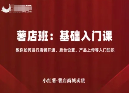 小红薯薯店商城卖货，基础入门课，教你如何进行店铺开通、后台设置、产品上传等入门知识-悟思笔记，一个低调的学习营。