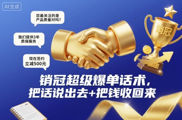 销冠超级爆单话术，把话说出去+把钱收回来-悟思笔记，一个低调的学习营。