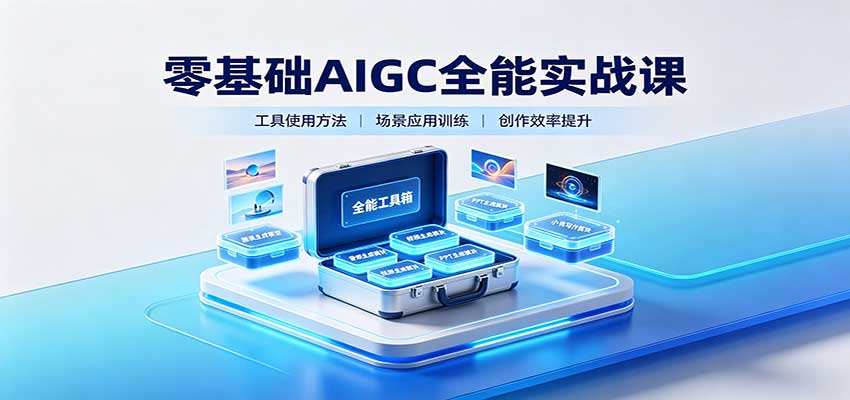 零基础AIGC全能实战课：覆盖绘画、影音、PPT、小说多场景AI创作-悟思笔记，一个低调的学习营。