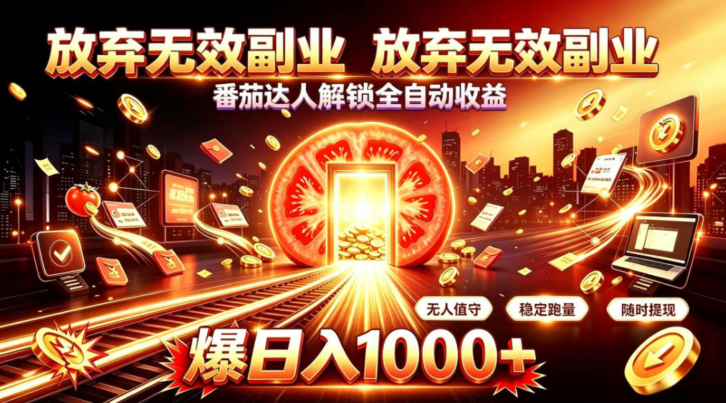 放弃无效副业，番茄达人解锁全自动收益，日入1k+，门槛最低的线上轻资产项目【揭秘】-悟思笔记，一个低调的学习营。