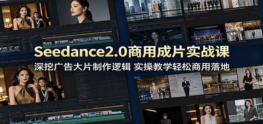 Seedance2.0商用成片实战课：深挖广告大片制作逻辑，实操教学轻松商用落地-悟思笔记，一个低调的学习营。