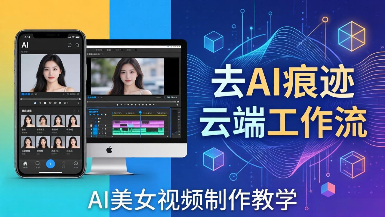AI美女视频制作教学：去AI痕迹，云端工作流出图，手机电脑均可，不需要配置-悟思笔记，一个低调的学习营。