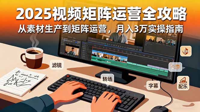 2025短视频矩阵运营全攻略：从素材生产到矩阵运营，月入3万实操指南-悟思笔记，一个低调的学习营。