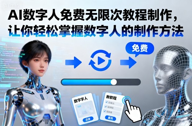 AI数字人免费无限次教程制作，让你轻松掌握数字人的制作方法-悟思笔记，一个低调的学习营。