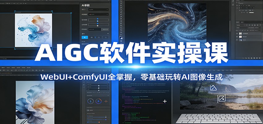 AIGC软件实操课：WebUI+ComfyUI全掌握，零基础玩转AI图像生成-悟思笔记，一个低调的学习营。