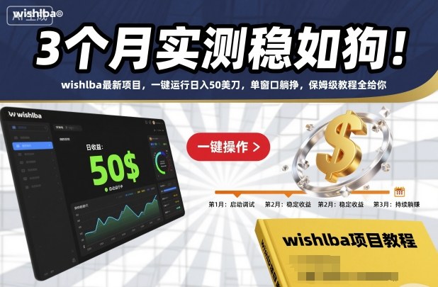 3个月实测稳如狗！wishlba最新项目，一键运行日入50美刀，单窗口躺挣，保姆级教程全给你【揭秘】-悟思笔记，一个低调的学习营。