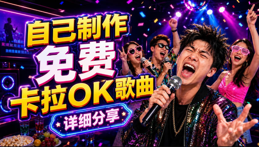 零基础AI制作免费卡拉OK视频教程，从歌曲生成、音轨分离到字幕制作、视频导出，手把手教学-悟思笔记，一个低调的学习营。