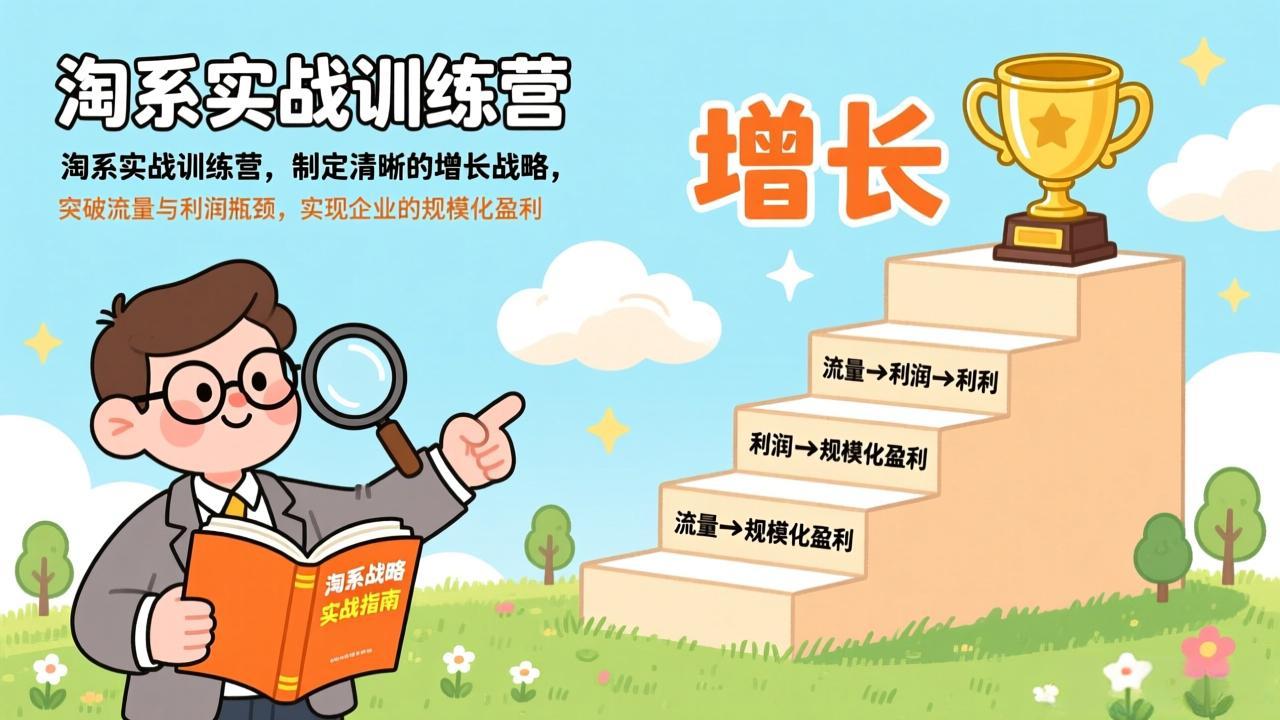 淘系实战训练营，制定清晰的增长战略，突破流量与利润瓶颈，实现企业的规模化盈利-悟思笔记，一个低调的学习营。