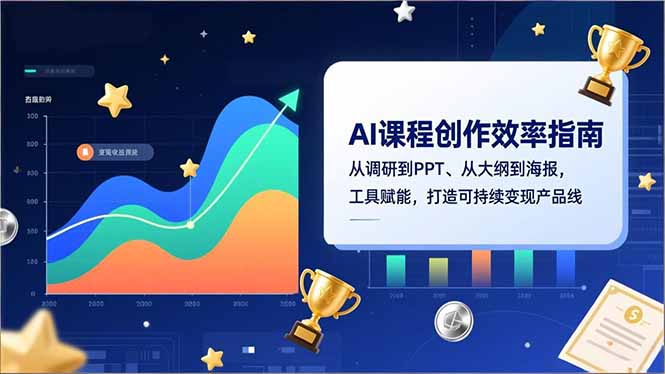 AI课程创作效率指南，从调研到PPT、从大纲到海报，工具赋能，打造可持续变现产品线-悟思笔记，一个低调的学习营。
