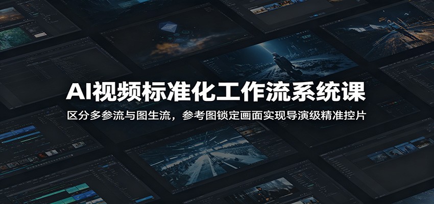 AI视频标准化工作流系统课：区分多参流与图生流，参考图锁定画面实现导演级精准控片-悟思笔记，一个低调的学习营。