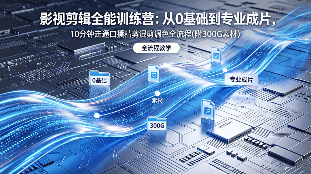 2026影视剪辑全能实战课｜0基础到专业成片，全流程教学，高清带300G素材-悟思笔记，一个低调的学习营。
