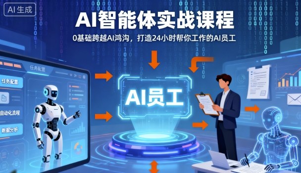 Ai智能体实战课程，0基础跨越Ai鸿沟，打造24小时帮你工作的Ai员工，打破常规，以实战定义Ai-悟思笔记，一个低调的学习营。