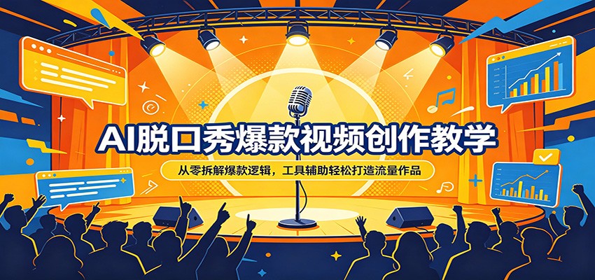 AI脱口秀爆款视频创作教学：从零拆解爆款逻辑，工具辅助轻松打造流量作品-悟思笔记，一个低调的学习营。