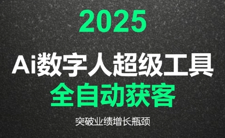 2025Ai数字人工具自动获客-悟思笔记，一个低调的学习营。