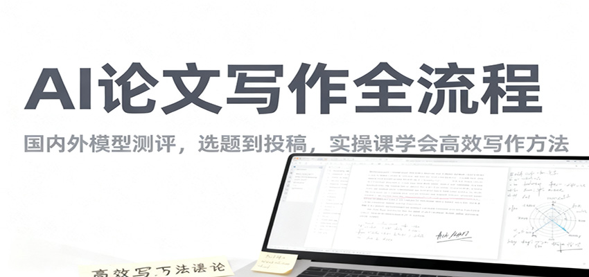 AI论文写作全流程，国内外模型测评，选题到投稿，实操课学高效写作方法-悟思笔记，一个低调的学习营。