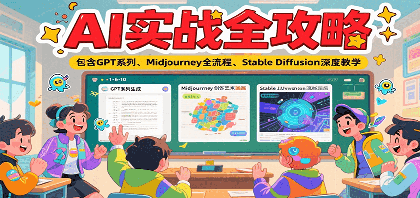 AI实战全攻略，包含GPT系列、Midjourney全流程、Stable Diffusion深度教学-悟思笔记，一个低调的学习营。