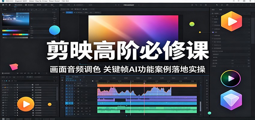 剪映高阶必修课：画面音频调色，关键帧AI功能案例落地实操-悟思笔记，一个低调的学习营。