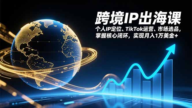 跨境IP出海课，个人IP定位、TikTok运营、市场选品，掌握核心闭环，实现月入1万美金+-悟思笔记，一个低调的学习营。