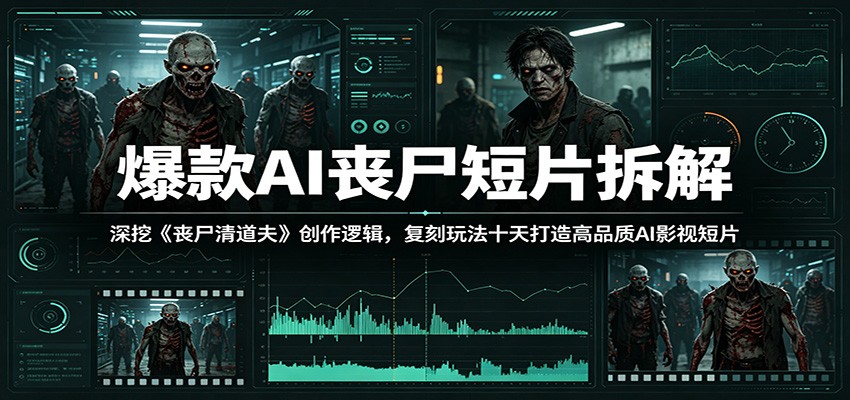 爆款AI丧尸短片拆解：深挖《丧尸清道夫》创作逻辑，复刻玩法快速打造高品质AI影视短片-悟思笔记，一个低调的学习营。