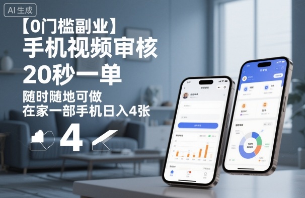 【0门槛副业】手机视频审核，20秒一单，随时随地可做，在家一部手机日入4张【揭秘】-悟思笔记，一个低调的学习营。