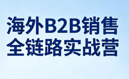 雨哥·海外B2B销售全链路实战营-悟思笔记，一个低调的学习营。