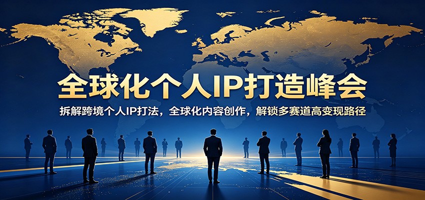 全球化个人IP打造峰会：拆解跨境个人IP打法，全球化内容创作，解锁多赛道高变现路径-悟思笔记，一个低调的学习营。
