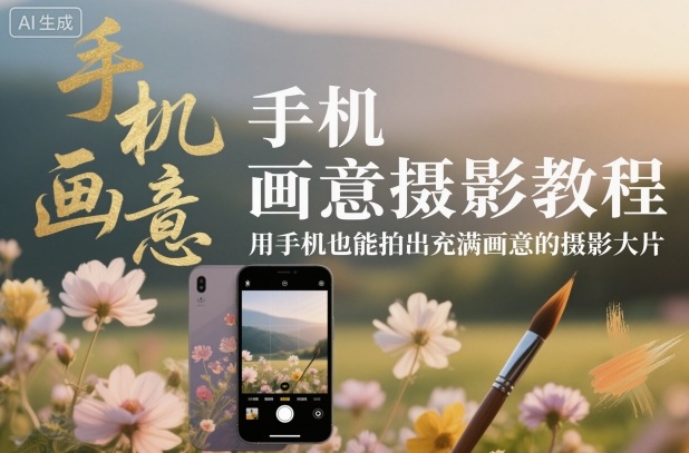 手机画意摄影教程，用手机也能拍出充满画意的摄影大片-悟思笔记，一个低调的学习营。