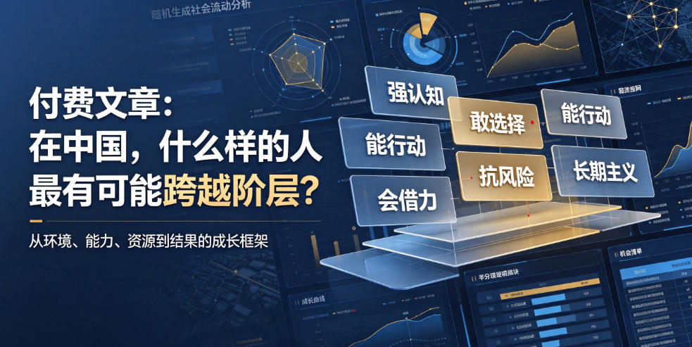 付费文章：在中国，什么样的人最有可能跨越阶层？-悟思笔记，一个低调的学习营。