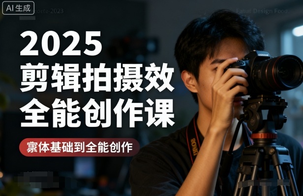 2025剪辑拍摄特效全能创作课，零基础到全能创作-悟思笔记，一个低调的学习营。