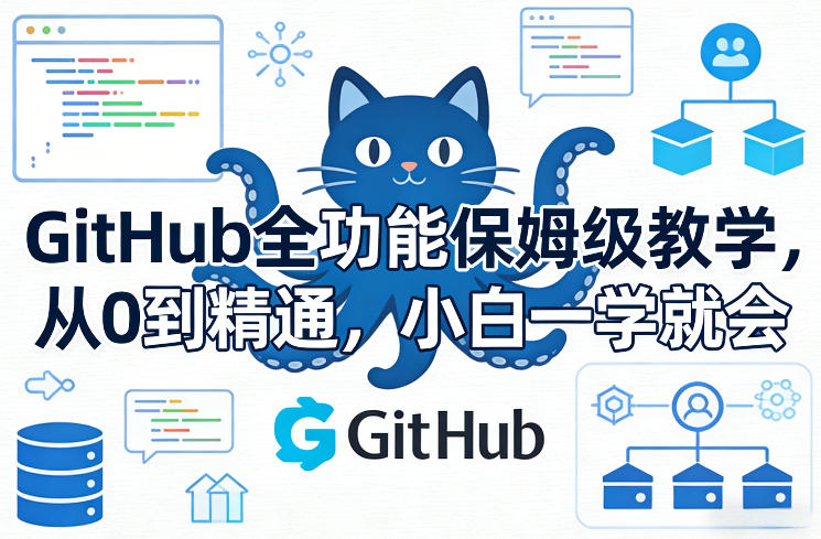 GitHub全功能保姆级教学，从0到精通，小白一学就会-悟思笔记，一个低调的学习营。