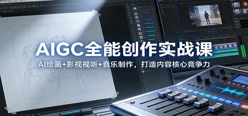 AIGC全能创作实战课：AI绘画+影视视听+音乐制作，打造内容核心竞争力-悟思笔记，一个低调的学习营。