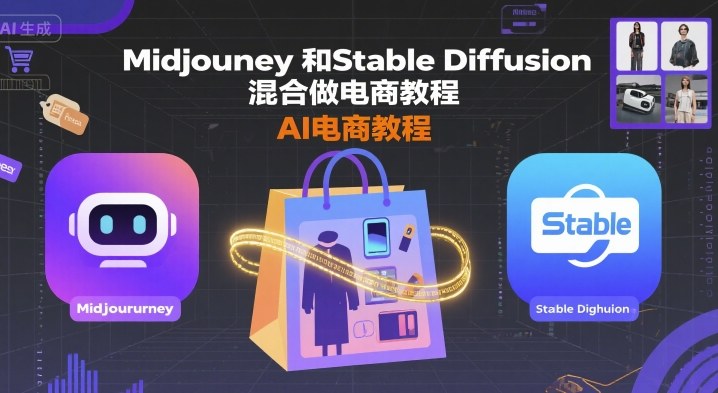 Midjourney和Stable Diffusion混合做电商教程-ai电商教程-悟思笔记，一个低调的学习营。