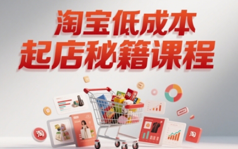 淘宝低成本起店系统课，助你快速起店，实现弯道超车-悟思笔记，一个低调的学习营。
