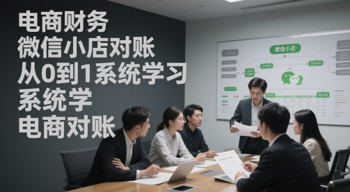 电商财务微信小店对账，从0到1系统学习电商对账-悟思笔记，一个低调的学习营。