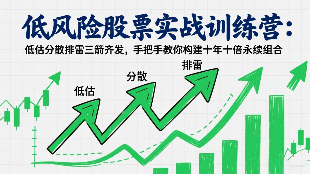 低风险股票实战训练营：低估分散排雷三箭齐发，手把手教你构建十年十倍永续组合-悟思笔记，一个低调的学习营。