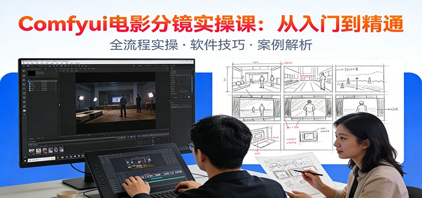 ComfyUI电影分镜实操课：分镜一致性，全流程AI视频制作，零基础也能做专业分镜-悟思笔记，一个低调的学习营。