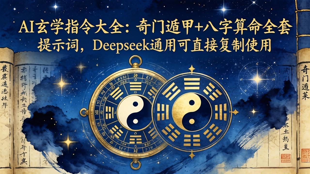 AI玄学指令大全：奇门遁甲+八字算命全套提示词，Deepseek通用可直接复制使用-悟思笔记，一个低调的学习营。