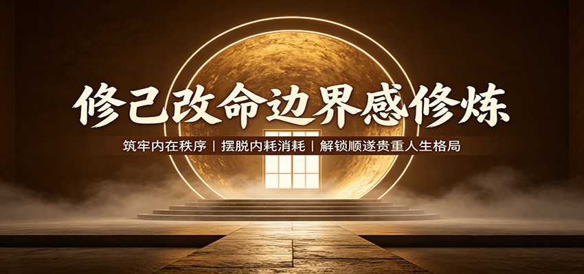 修己改命边界感修炼:筑牢内在秩序,摆脱内耗消耗,解锁顺遂贵重人生格局-悟思笔记,一个低调的学习营。