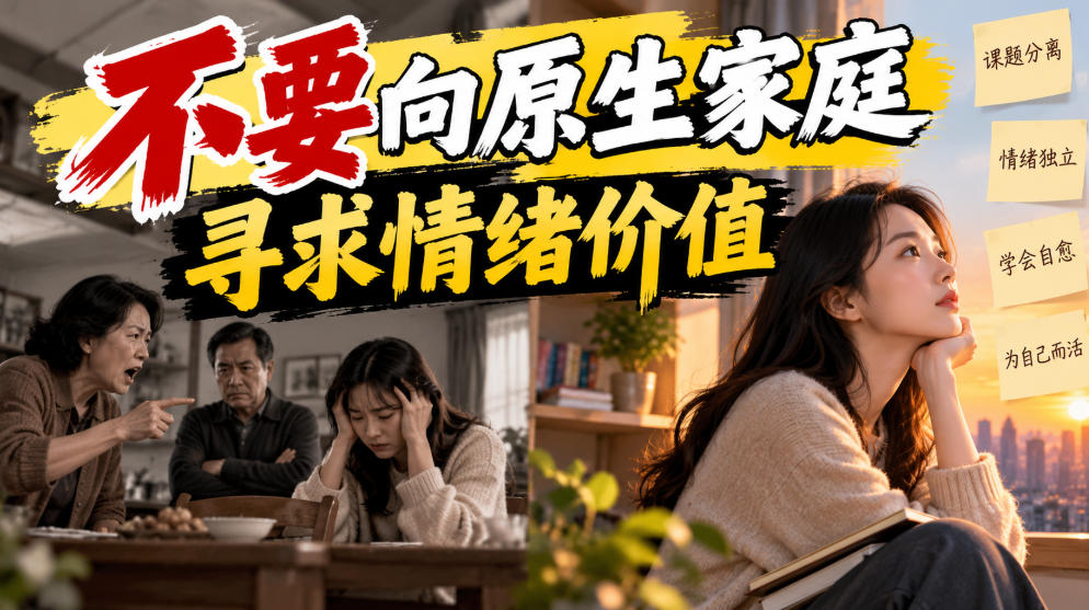某公众号付费文章：不要向原生家庭寻求情绪价值-悟思笔记，一个低调的学习营。