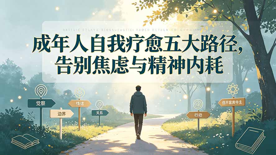 付费文章：成年人自我疗愈五大路径，告别焦虑与精神内耗-悟思笔记，一个低调的学习营。