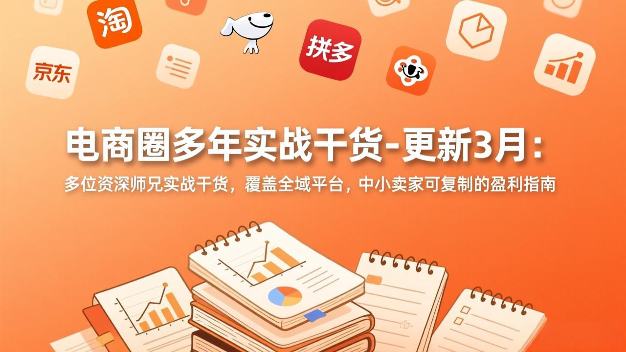 电商圈多年实战干货-更新3月：多位资深师兄实战干货，覆盖全域平台，中小卖家可复制的盈利指南-悟思笔记，一个低调的学习营。