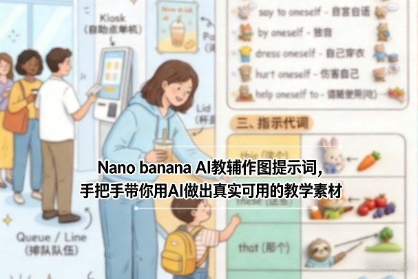 Nano banana AI教辅作图提示词，手把手带你用AI做出真实可用的教学素材-悟思笔记，一个低调的学习营。