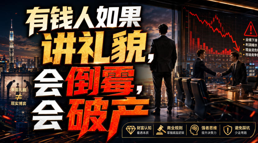 付费文章：有钱人如果讲礼貌，会倒霉，会破产-悟思笔记，一个低调的学习营。