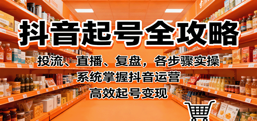 抖音起号全攻略，投流、直播、复盘，各步骤实操，系统掌握抖音运营，高效起号变现-悟思笔记，一个低调的学习营。