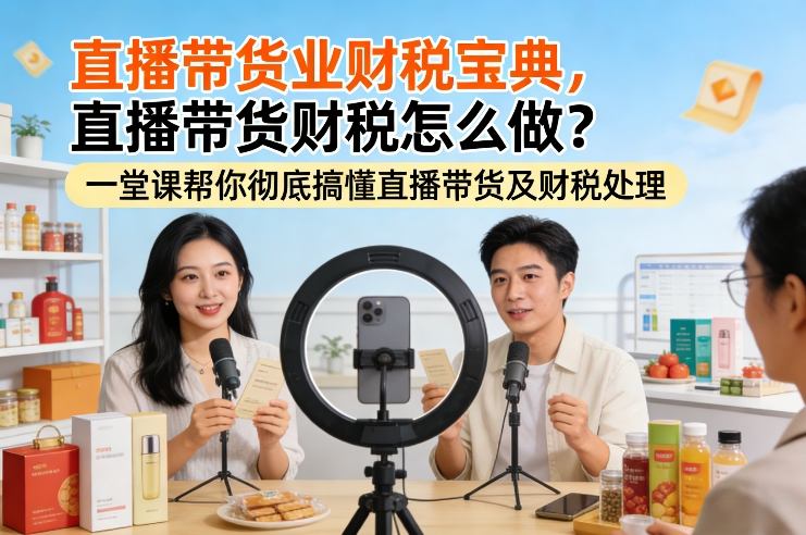 直播带货业财税宝典，直播带货财税怎么做？一堂课帮你彻底搞懂直播带货及财税处理-悟思笔记，一个低调的学习营。