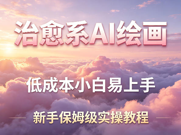 治愈系AI绘画提示词项目，低成本小白易上手，每天10分钟，新手保姆级实操教程-悟思笔记，一个低调的学习营。