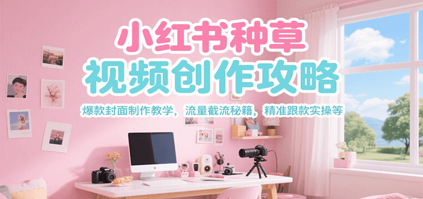 小红书种草视频创作攻略，爆款封面制作教学 ，流量截流秘籍 ，精准跟款实操等-悟思笔记，一个低调的学习营。