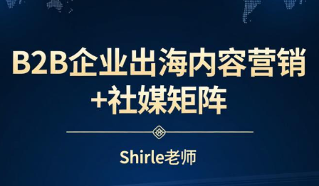 shirle老师·B2B企业出海内容营销+社媒矩阵-悟思笔记，一个低调的学习营。