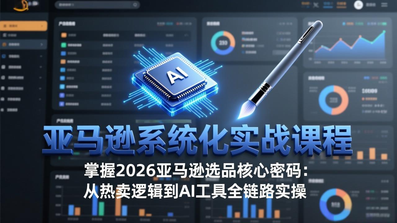 亚马逊系统化实战课-更新3月：2026最新选品方法论，从热卖原因分析到AI作图，提升选品成功率-悟思笔记，一个低调的学习营。